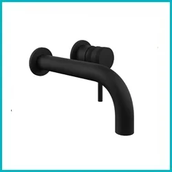 Black Wall-Mounted Bath Taps