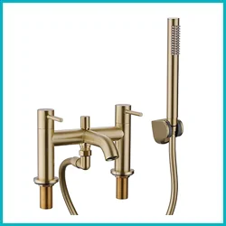 Brushed Brass Bath Shower Mixer Taps