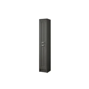 Kartell Astley 1800mm matt grey traditional tall storage unit with tall bathroom storage unit, matt grey finish, MDF construction and floor mounted installation.