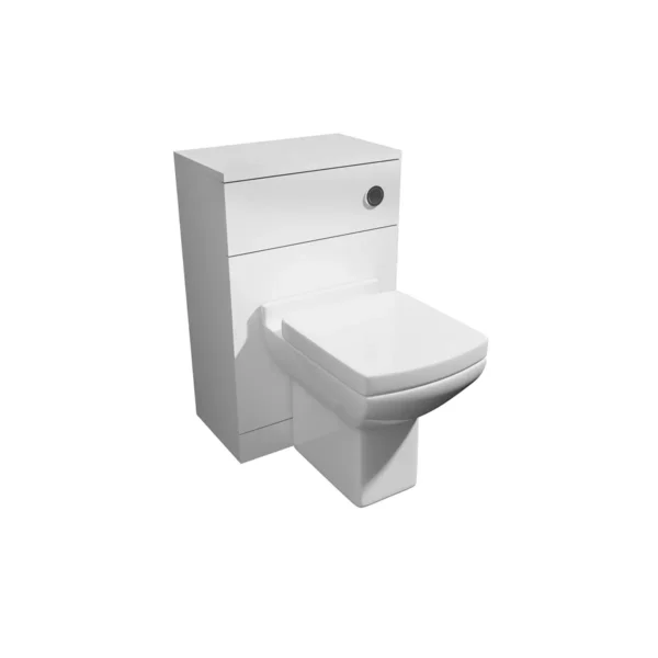 View of Kartell Pure deluxe soft-close toilet seat with gloss finish, acrylic construction and softly squared shape.
