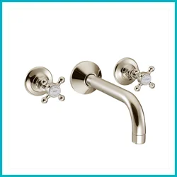 Nickel Wall-Mounted Bath Taps