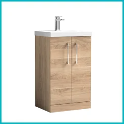 Oak Floor Standing Vanity Units