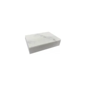 Scudo 1.2m x 0.23m Carrara white marble slim bathroom worktop with carrara white marble finish, solid surface construction and slim depth profile.