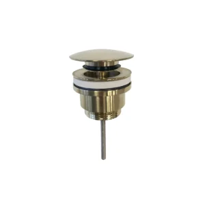 Scudo brushed brass universal bathroom basin waste with basin mounted installation, brushed brass finish and 304-grade stainless steel and brass construction.