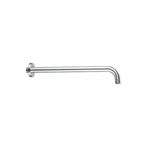 Scudo chrome round 435mm extended wall shower arm with polished chrome finish, stainless steel construction and wall mounted installation.
