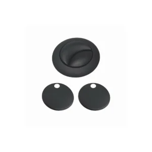 Scudo Matt Black Toilet Seat Hinge Cover & Cistern Push Button