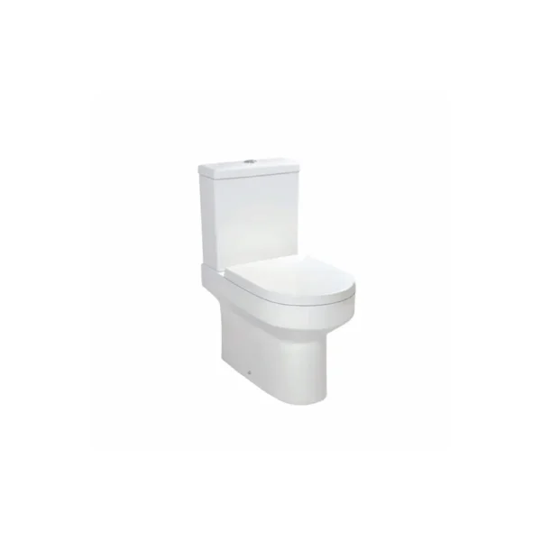 Alternate view of Scudo Spa white cistern with white finish, ceramic construction, rectangular shape and WC cistern and fittings.