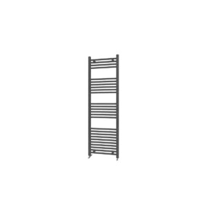 Scudo Strive 1600 x 500mm anthracite 22mm heated towel rail with carbon anthracite finish and height 1600mm.