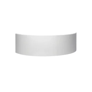Carron dove 1550 x 540mm reinforced acrylic corner bath panel with clips or timber frame installation, carronite reinforced finish finish and styrene construction.