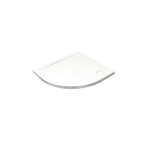 Kartell 900mm low profile stone resin quadrant shower tray with white finish, ABS-capped acrylic stone resin construction and height 45mm.