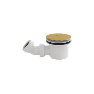 Kartell 90mm brushed brass fast flow shower waste with brushed brass finish and brass construction.