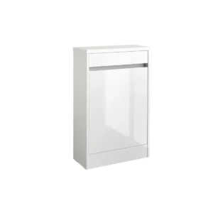 Kartell City 500mm gloss white slim depth WC toilet unit with gloss finish, MDF construction and floorstanding installation.