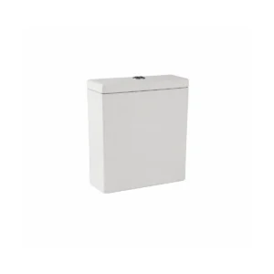 Kartell Korsika close coupled toilet cistern with push-button flush, cistern width 360mm