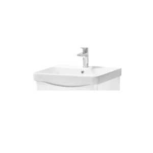 Kartell Metro 600mm white ceramic vanity unit basin with white finish, ceramic construction and maximum width 612mm.