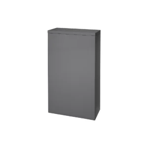 Kartell Purity storm grey gloss 505mm WC toilet unit with back-to-wall WC pan toilet design, storm grey gloss finish and height 830mm.