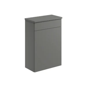 Scudo Aubrey 500mm dust grey floorstanding WC unit with dust grey finish, MFC construction and cabinet body height 814mm.