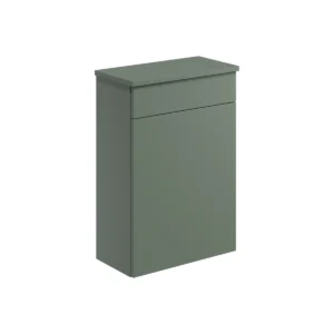 Scudo Aubrey 500mm sage green floorstanding WC unit with sage green finish, MFC construction and cabinet body height 814mm.