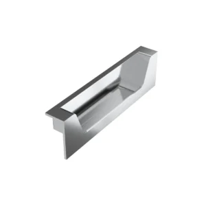 Scudo Aubrey polished chrome furniture handle pair with polished chrome finish, steel / 304 stainless steel construction, furniture mounted installation and angular / rectangular shape.