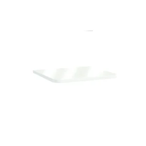 Scudo Bella 500mm white polymarble bathroom worktop with bathroom furniture worktop, white finish and polymarble construction.