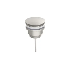 Scudo brushed nickel universal bathroom basin waste with basin mounted installation, brushed nickel finish and 304-grade stainless steel and brass construction.
