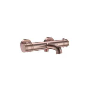 Scudo Core brushed bronze wall-mounted bath shower mixer tap with brushed bronze finish, brass and stainless steel construction and tap hole diameter 35mm.