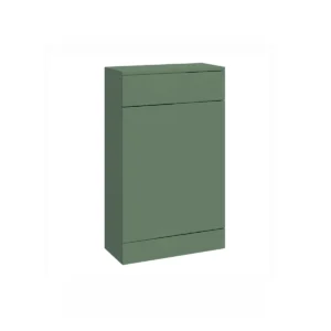 Scudo Empire 500mm MDF matt sage green WC unit with matt sage green finish, vinyl-wrapped MDF construction, floor mounted installation and rectangular shape.
