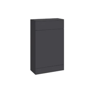 Scudo Lili 500mm matt grey rectangle WC unit with dark matt grey finish, MDF construction, floor mounted installation and rectangular shape.