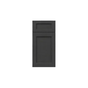 Front view of Scudo Maison 300mm painted dark grey oak door & drawer front set with door and drawer front set, painted dark grey oak finish and fitted furniture.