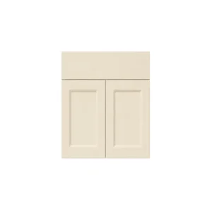 Scudo Maison 600mm painted oak Mussel basin unit doors set with fitted bathroom furniture, door and fascia set and painted oak mussel finish.