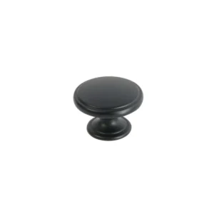 Scudo matt black vanity unit knob handle with knob handle handle, furniture handle, matt black finish and round shape.