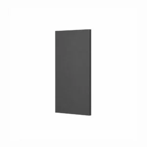 Scudo matt dark grey 800mm x 340mm slab base end panel with matt dark grey finish and fitted furniture.