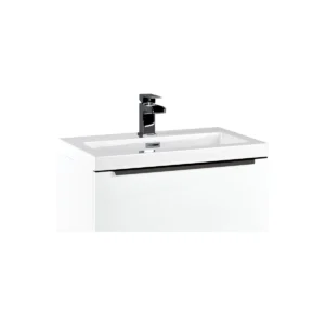 Scudo Muro matt black 600mm furniture handle with bathroom furniture handle, matt black finish, steel construction