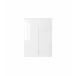 Scudo Serene 500mm gloss white basin unit doors with fitted bathroom furniture, door and fascia set and gloss white finish.
