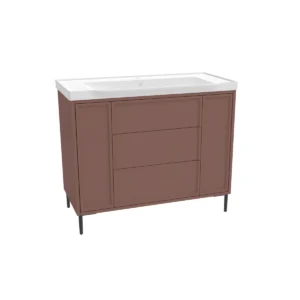 Scudo Bota 1000mm Brick Red Push-To-Open Vanity Unit
