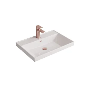 Scudo Empire 500mm Gloss White Chamfered Ceramic Vanity Basin