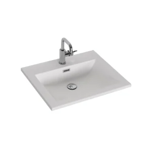 Scudo Linea Square 600mm Soft-Touch Matt White Vanity Basin