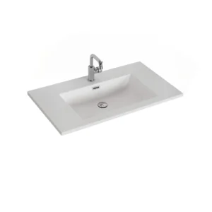 Scudo Linea Square 800mm Soft-Touch Matt White Vanity Basin