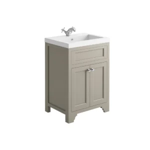 Scudo Ripley 600mm Dovetail Grey Modern Shaker Floor Vanity Unit