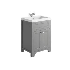 Scudo Ripley 600mm Spa Grey Modern Shaker Floor Vanity Unit