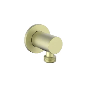 Scudo Brushed Brass Round Shower Outlet Elbow