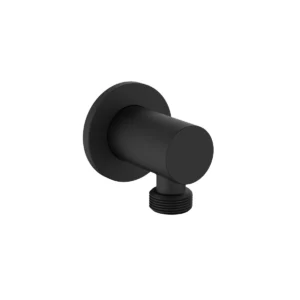 Scudo Matt Black Round Shower Outlet Elbow